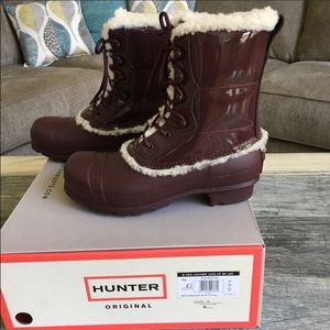 NWT Hunter Shearling Lined Boots Sz 7